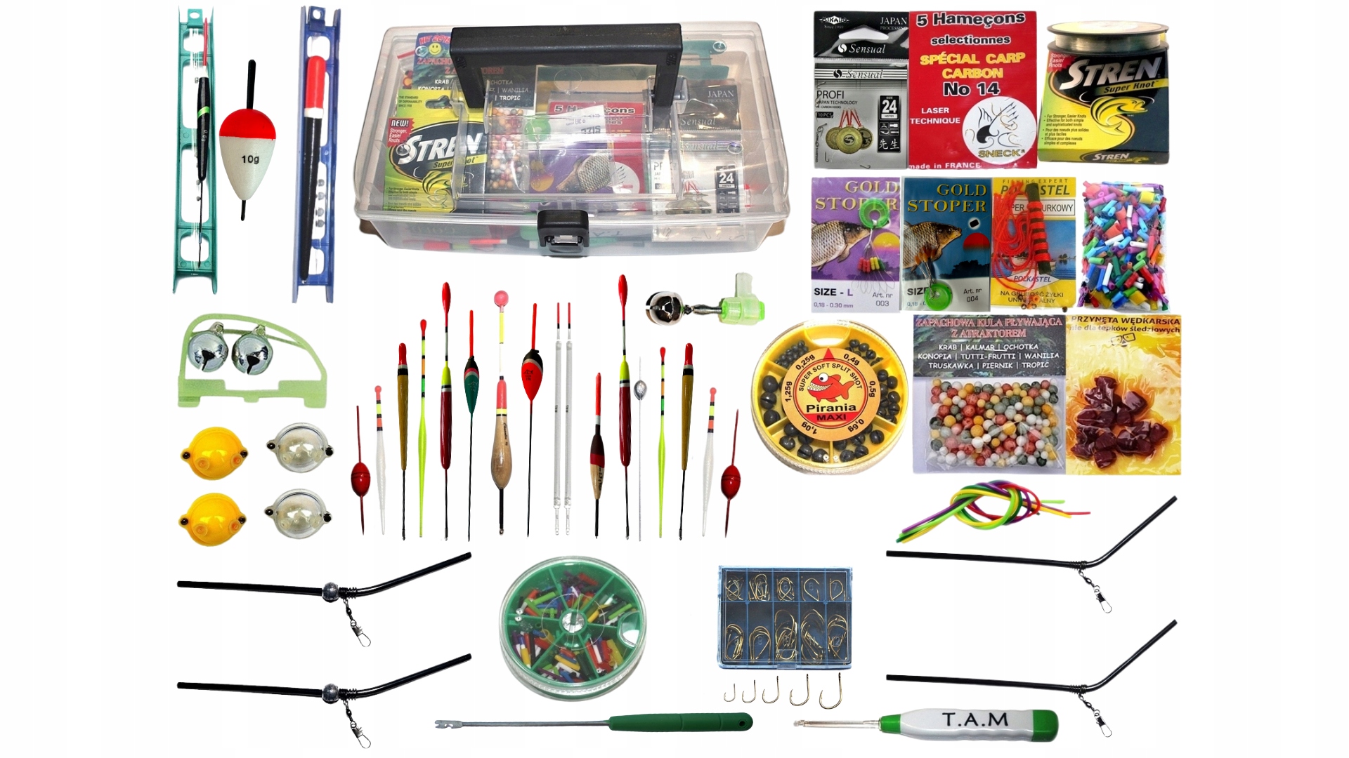 Zestaw Wędkarski Stopery Spławiki Akcesoria Wędkarskie 797 szt