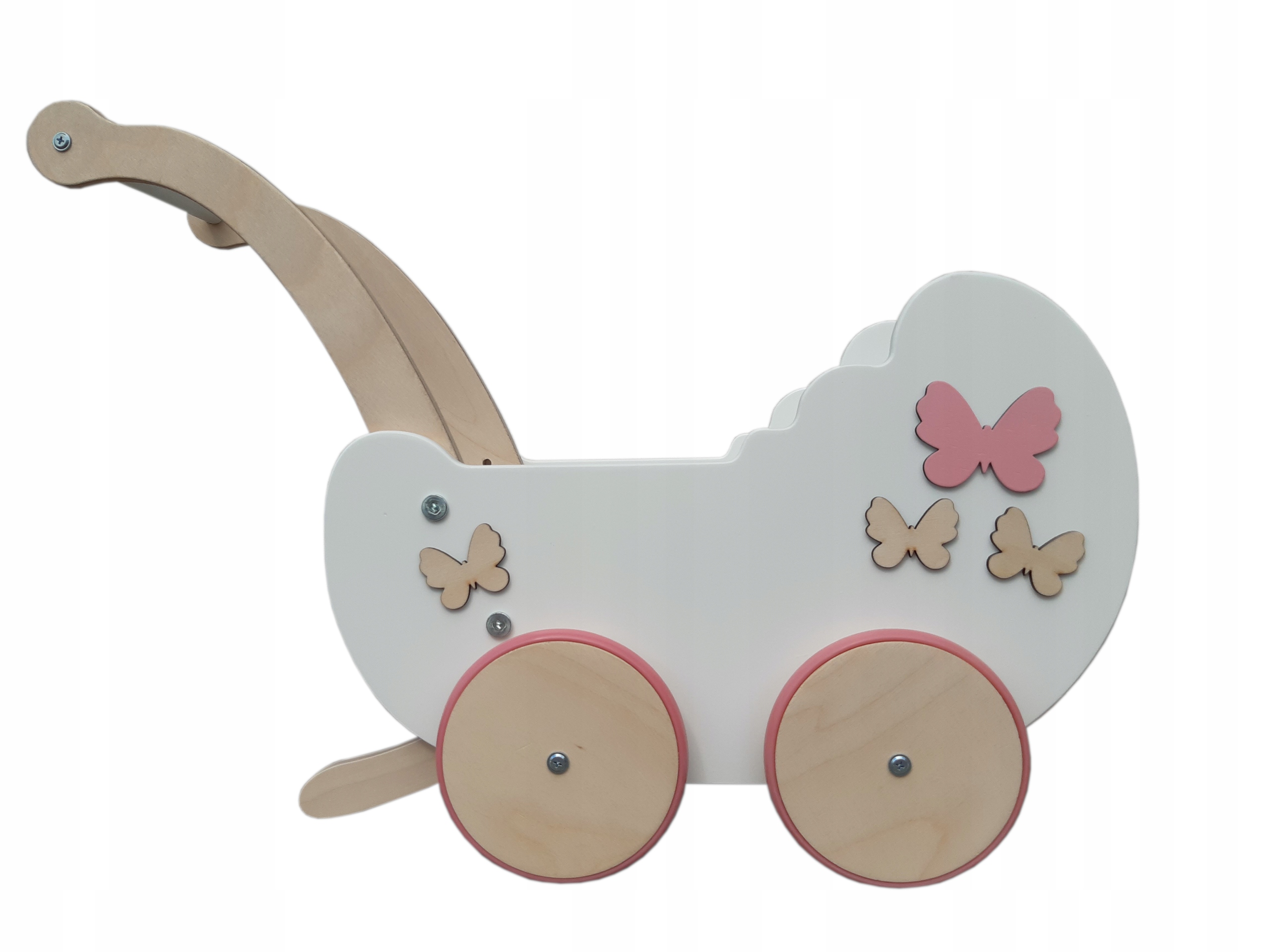 Wózek dla lalek drewniany pchacz jeździk drewniany pchacz handmade