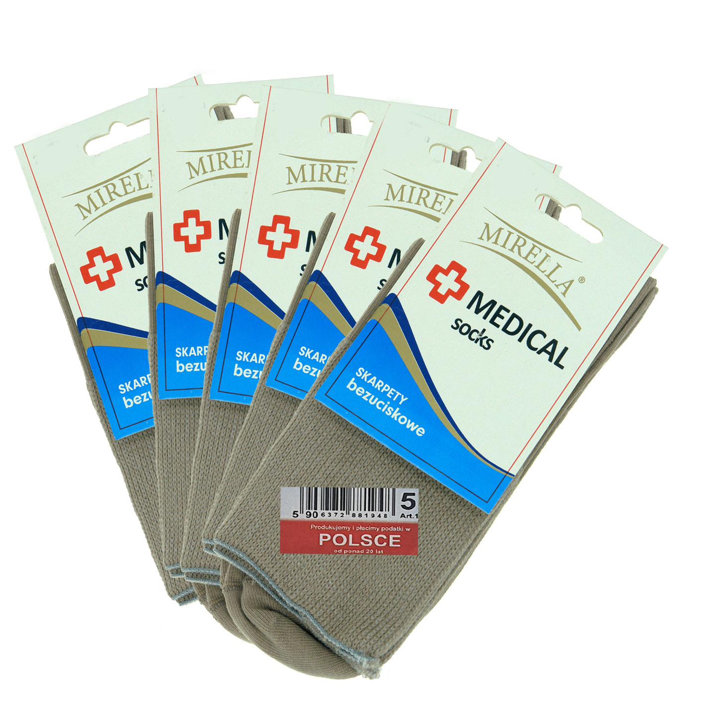 

Skarpety zdrowotne Medical 38-40 Beż 5-pak