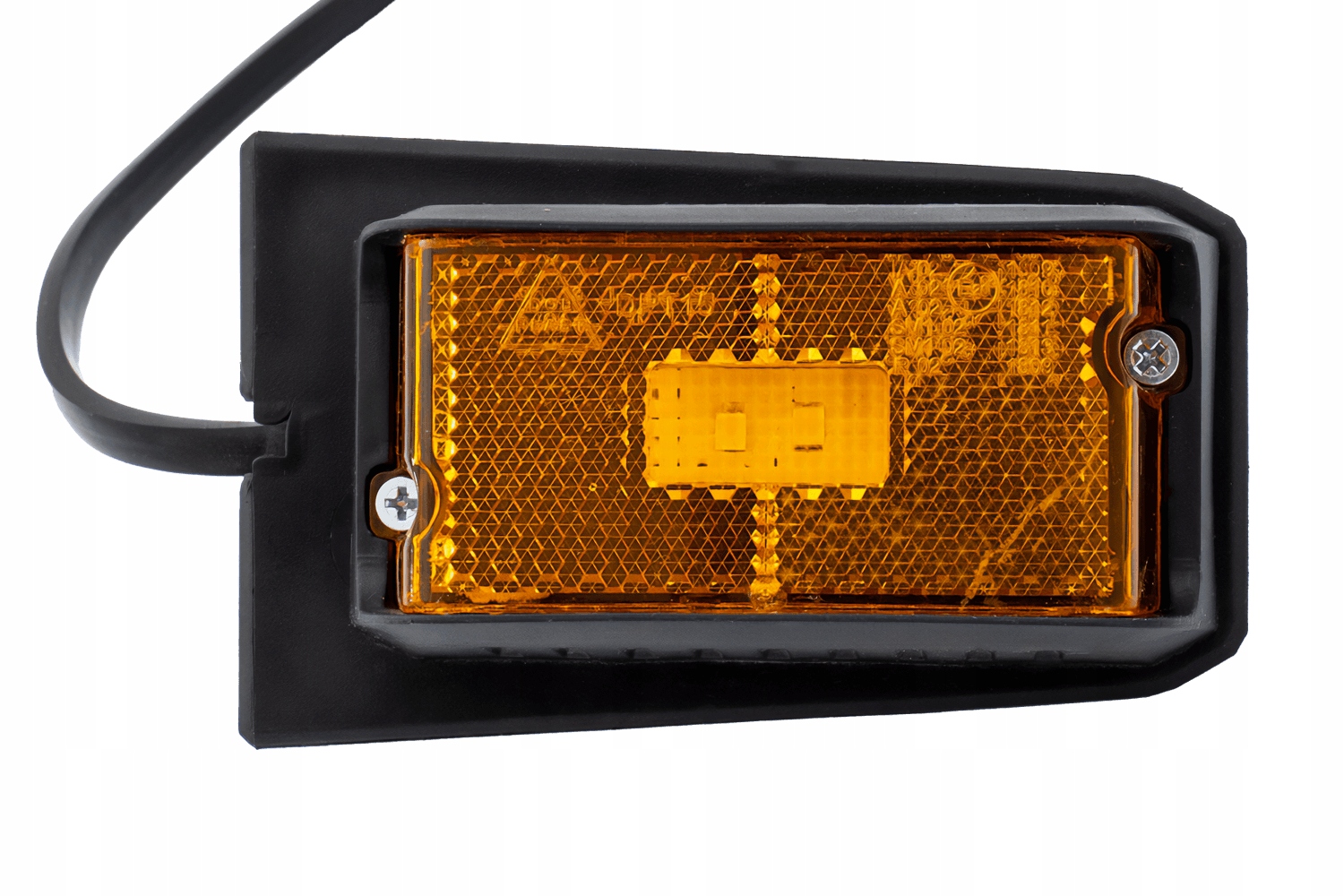 Lampa obrysowa żółta DOBPLAST DPT15 LED z uchwytem odblaskiem i przewodem