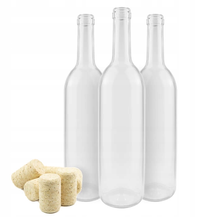 

10X Butelki Na Wino 0,75L Korek 3