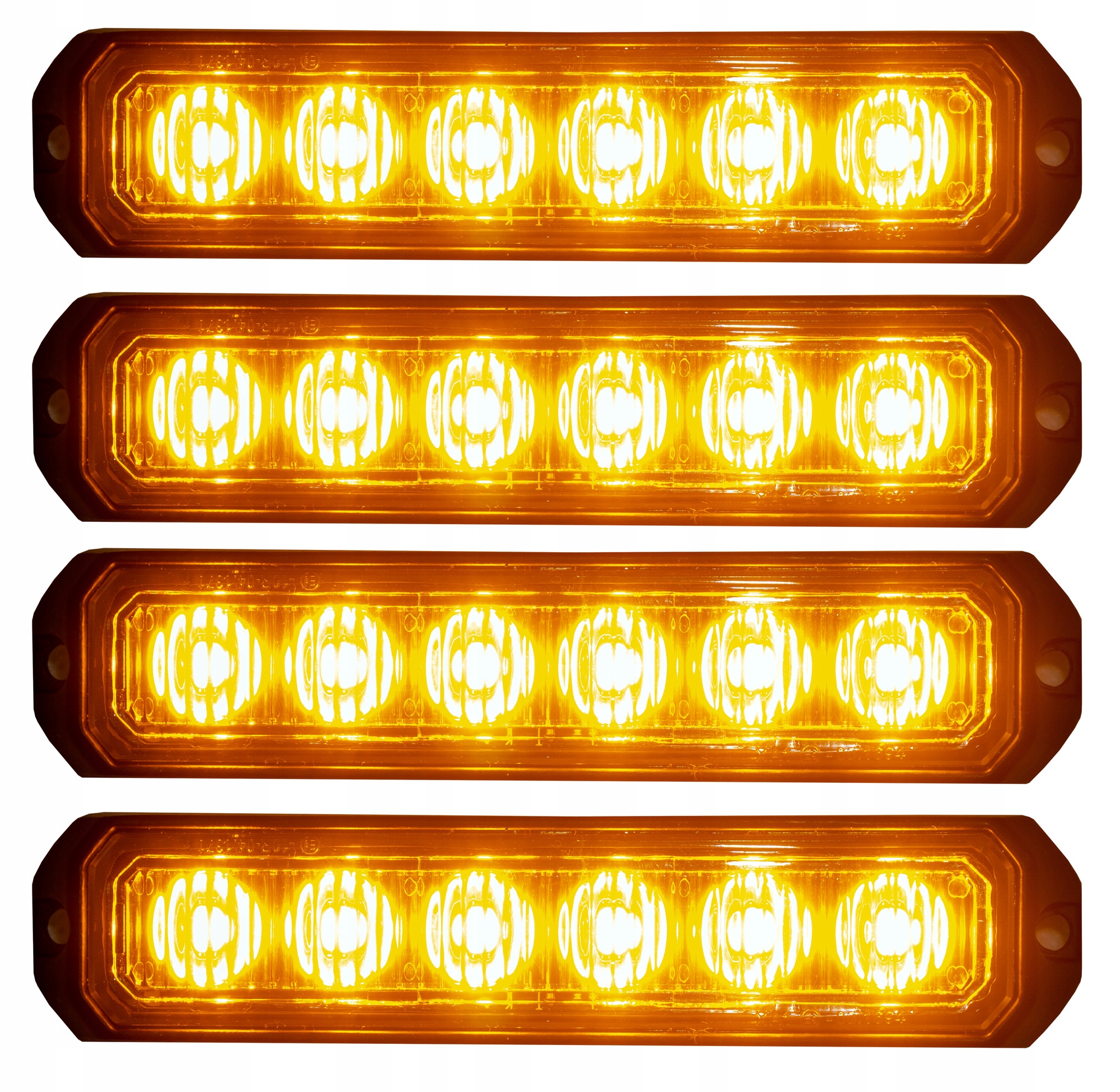4x LAMPA OSTRZEGAWCZA 6LED STROBOSKOP LAWETA POMOC