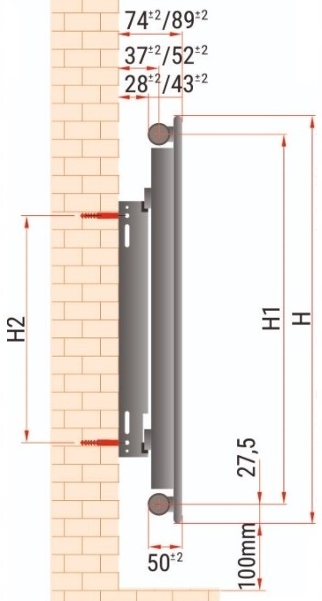 GRZEJNIK PANELOWY DIAMOND C11 500x1100 Szerokość 1100 mm