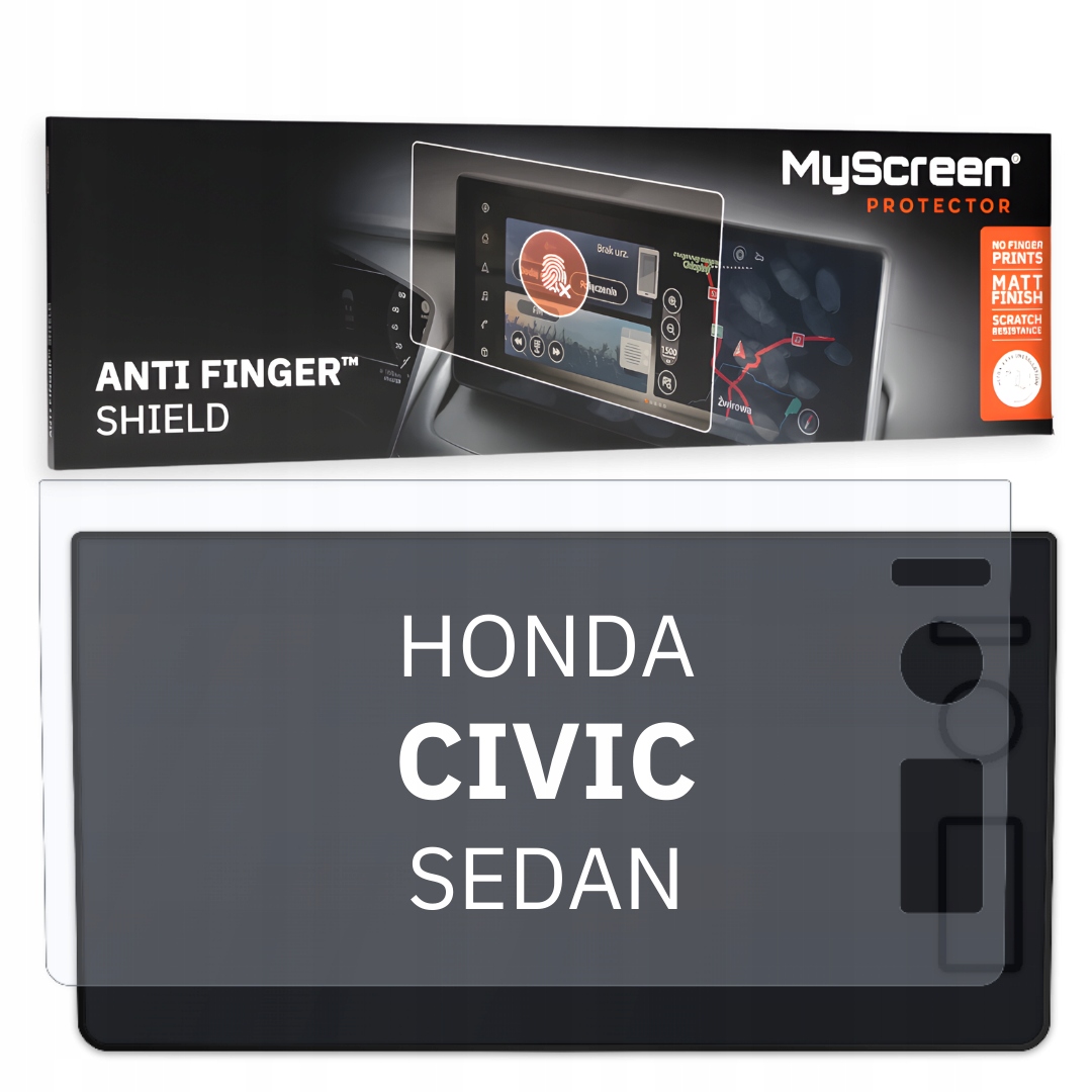 Matná fólie pro Honda CIVIC Sedan 2022 9" MyScreen s ochranou proti odtlačkům prstů
