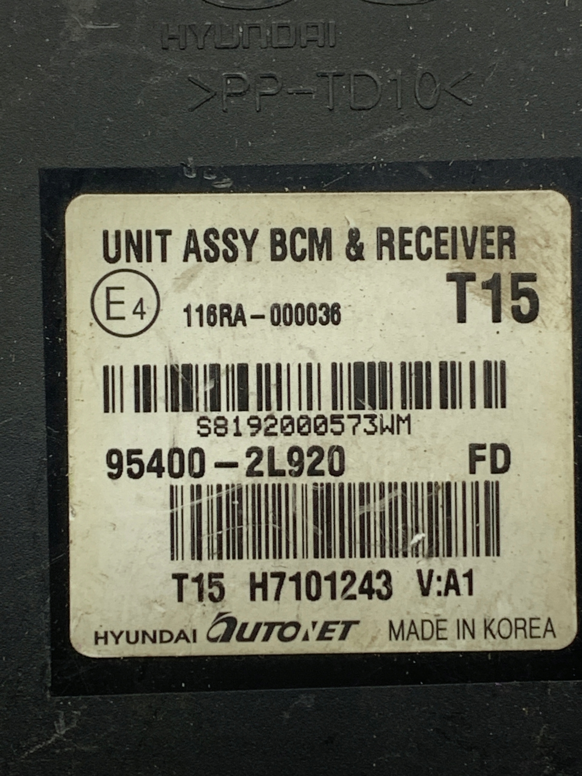 module control unit 95400-2L920 HYUNDAI