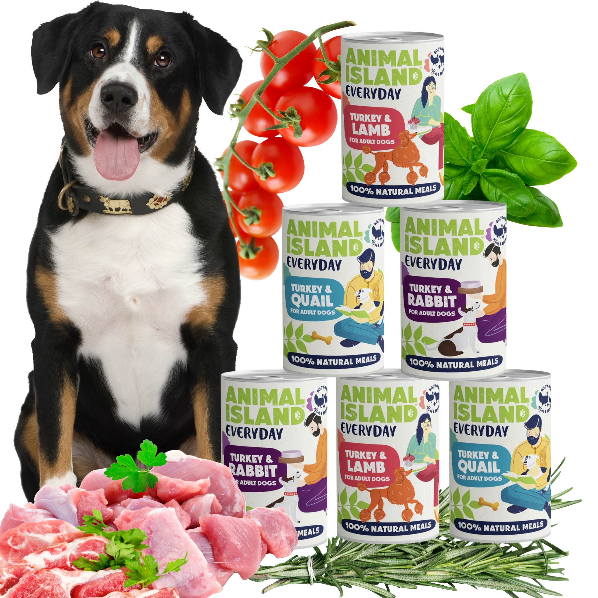 Krmivo pro psy konzervované Animal Island Everyday MIX Chutí 400g 10 kusů