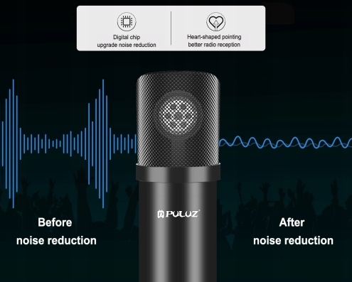 MIKROFON Kardioidalny USB POJEMNOŚCIOWY STUDYJNY + RAMIĘ Uchwyt + Filtr POP EAN (GTIN) 5903876997458