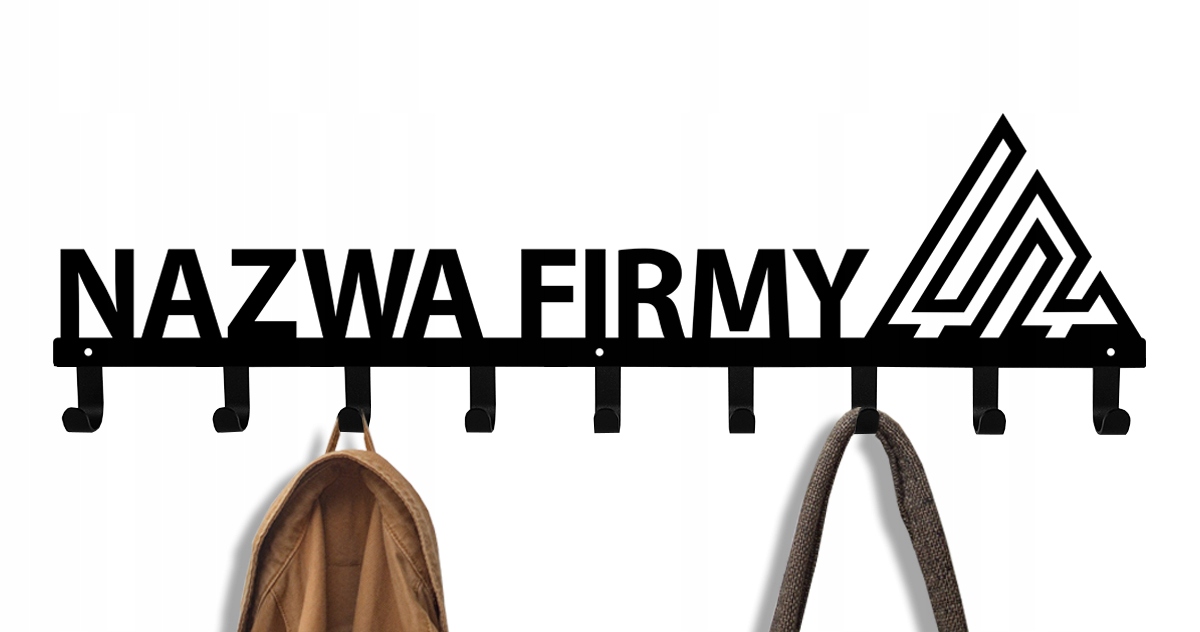 Věšák držák na oblečení medaile vlastní háček nápis logo