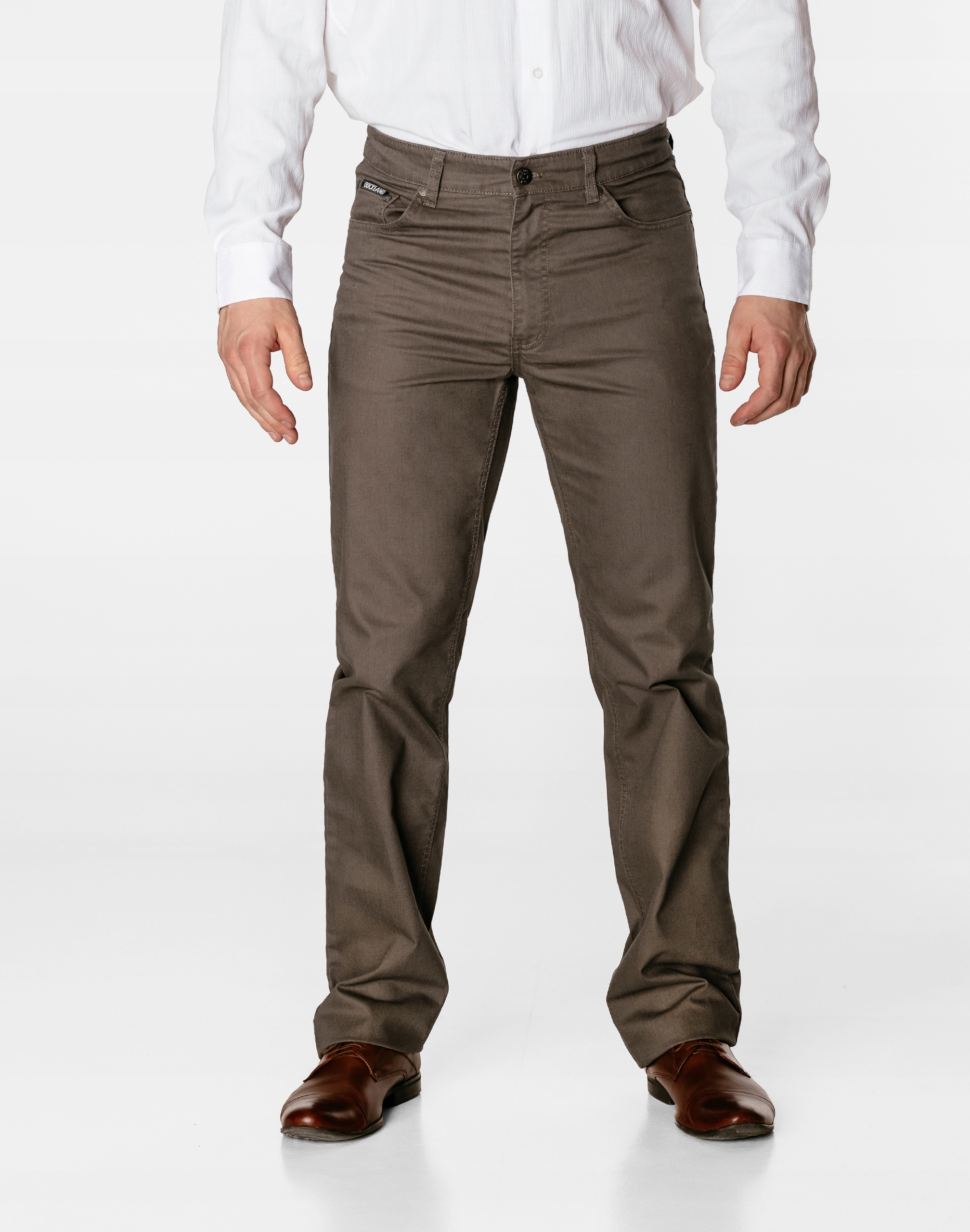 Eleganckie Spodnie Męskie Bawełniane Jeans Dżins z Prostą Nogawką 21759 W34 Model Klasyczne męskie spodnie bawełniane prostą nogawką