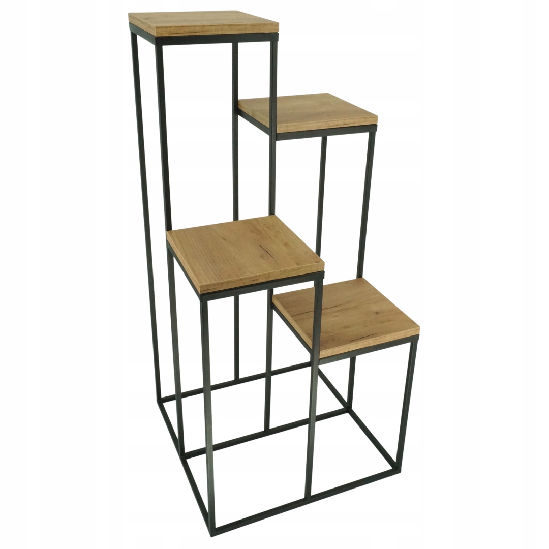 

Duży Stojak Kwietnik 4 Donicowy Metal Czarny 100CM