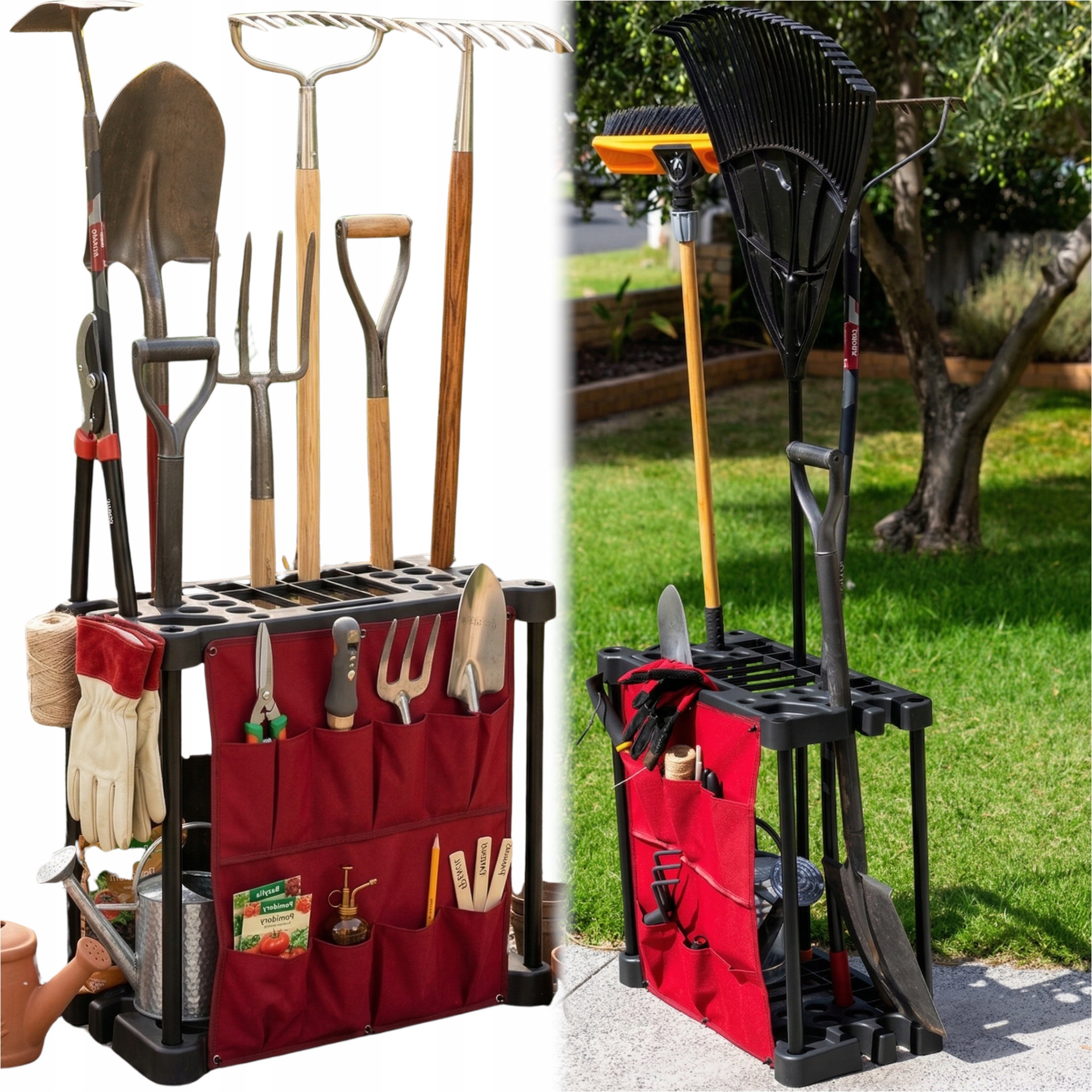 Regál Na Zahradnické Nářadí Věšák Hák Zahradní Stojan 7v1