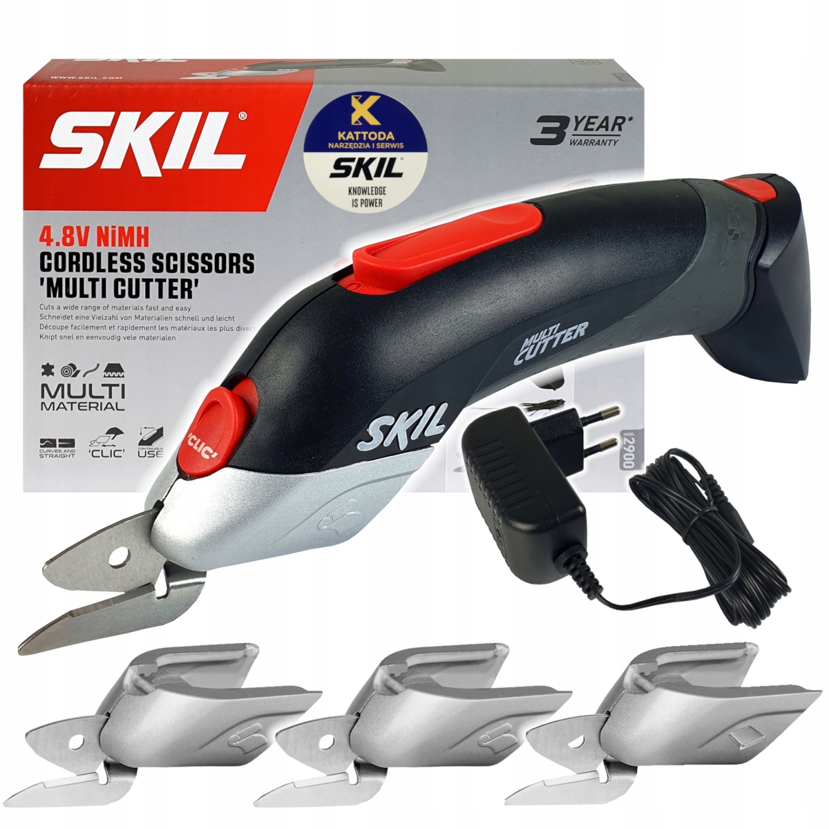 Nożyce Akumulatorowe Skil 2900 Multi Cutter 4,8V Głowice