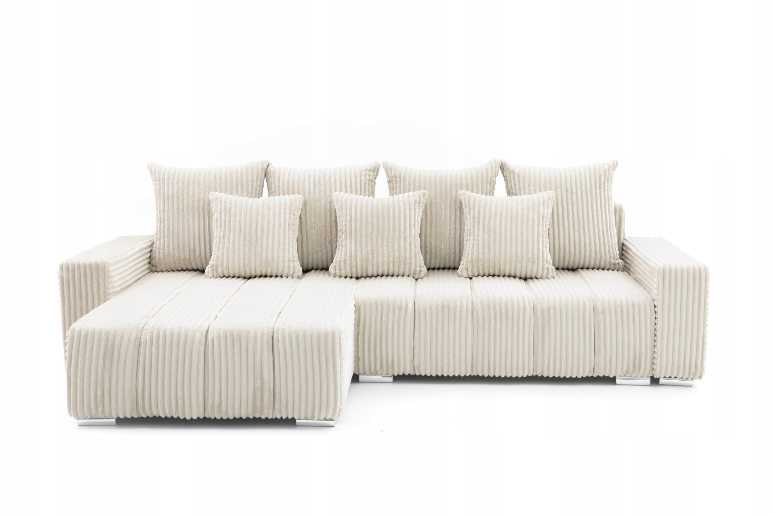 Rohová Sedací Souprava s funkcí spaní Volné polštáře Kontejner