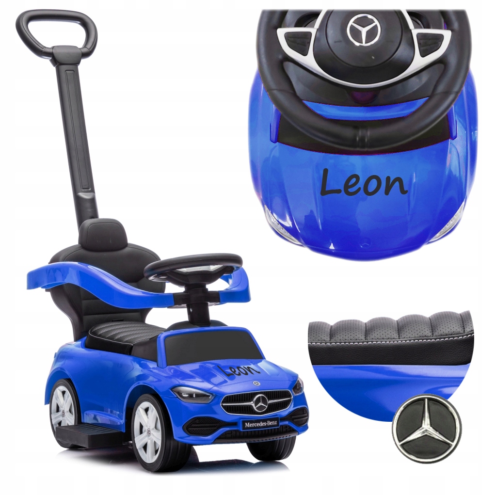 Jeździk pchacz Mercedes dla dziecka Auto na roczek Personalizacja