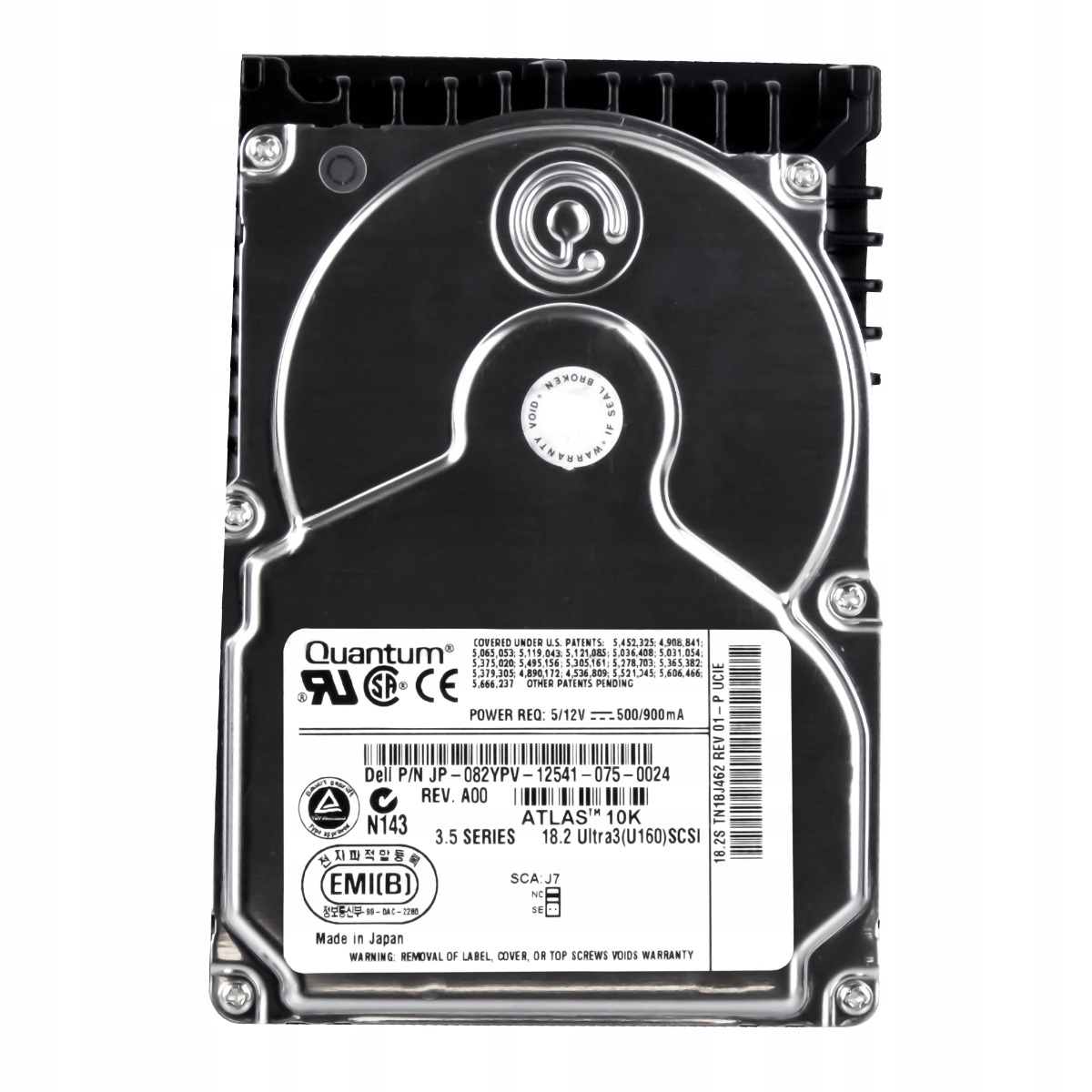Dell 082YPV 18.2GB 10K 4MB Scsi U160 3.5'' TN18J462
