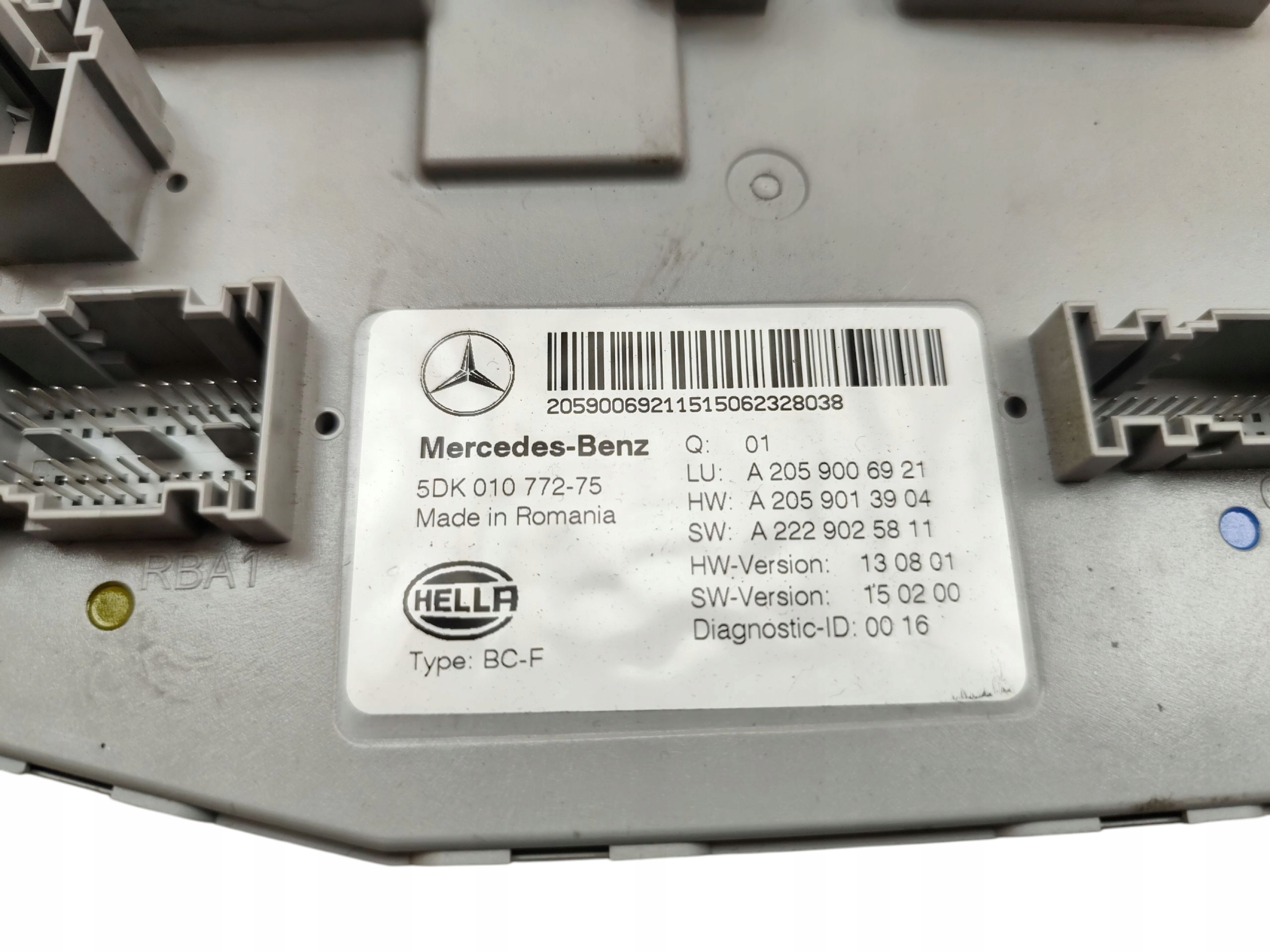 module control unit SAM MERCEDES C W205 A2059006921 A2059013904 A2229025811