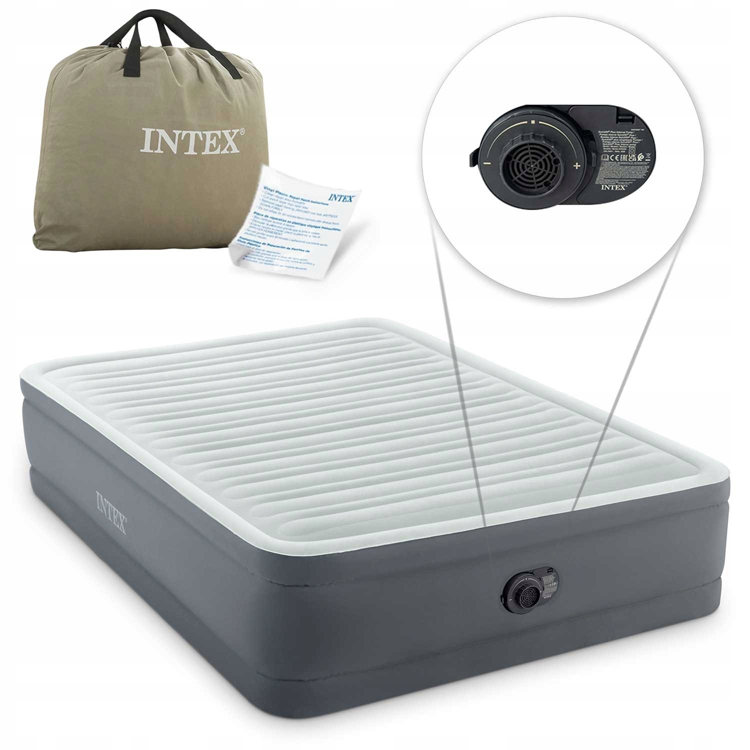 Matrace Intex 64906ND s vestavěnou pumpou, 203 x 152 cm