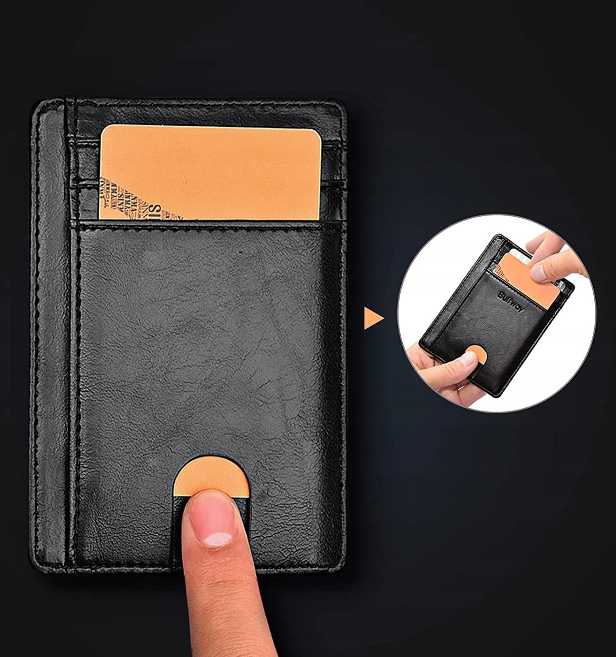PORTFEL RFID SLIM CIENKI ETUI NA KARTY DOKUMENTY 3 Marka bez marki