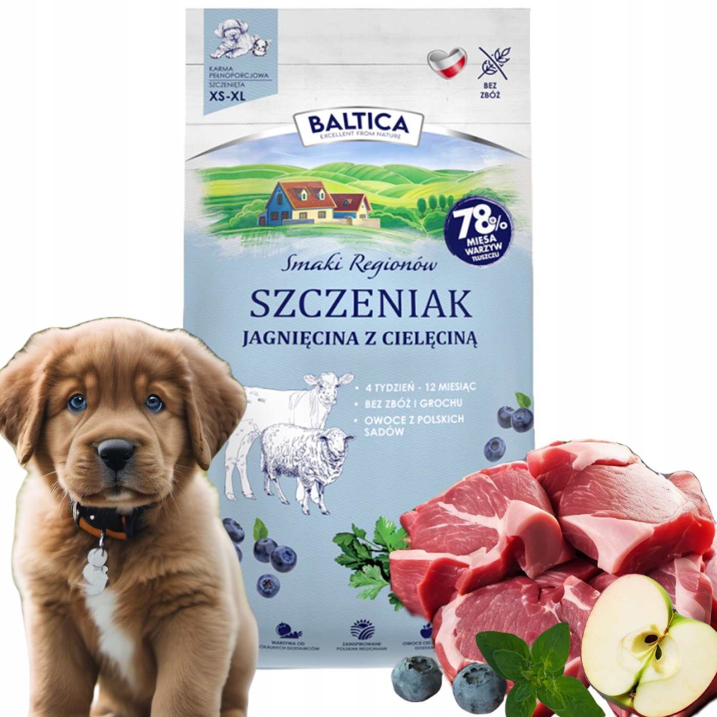 Baltica Smaki Regionów Szczeniak Jagnięcina z Cielęciną 3kg