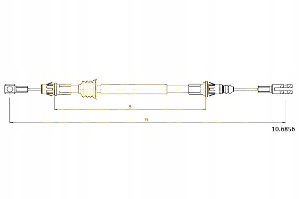 трос тормоза ручного renault Cofle
