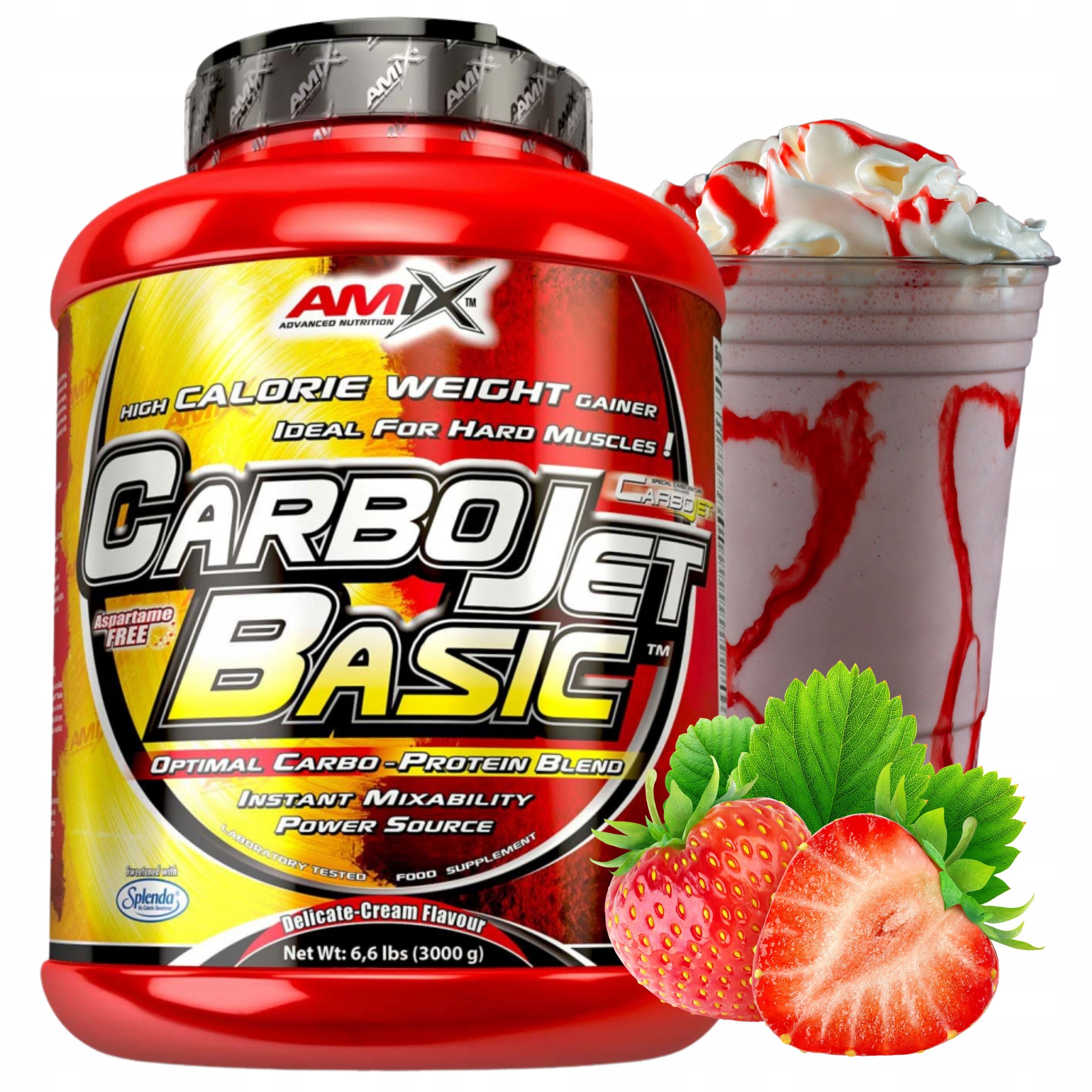 Protein Gainer Sacharidy Whey Protein Wpc Gainer 3kg Jahodový