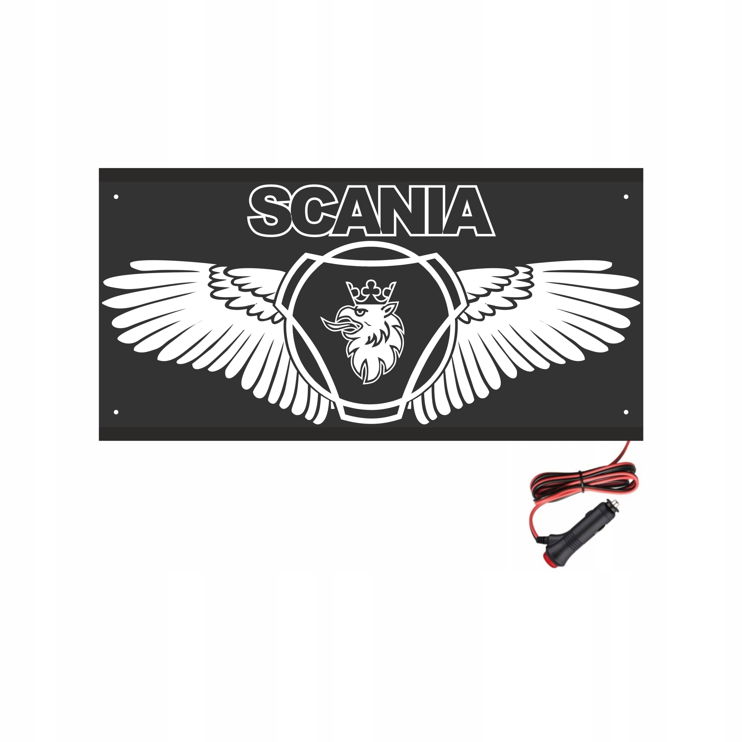 Tabuľa na zadnú stranu 60x30 krídla Scania 12V nad posteľou