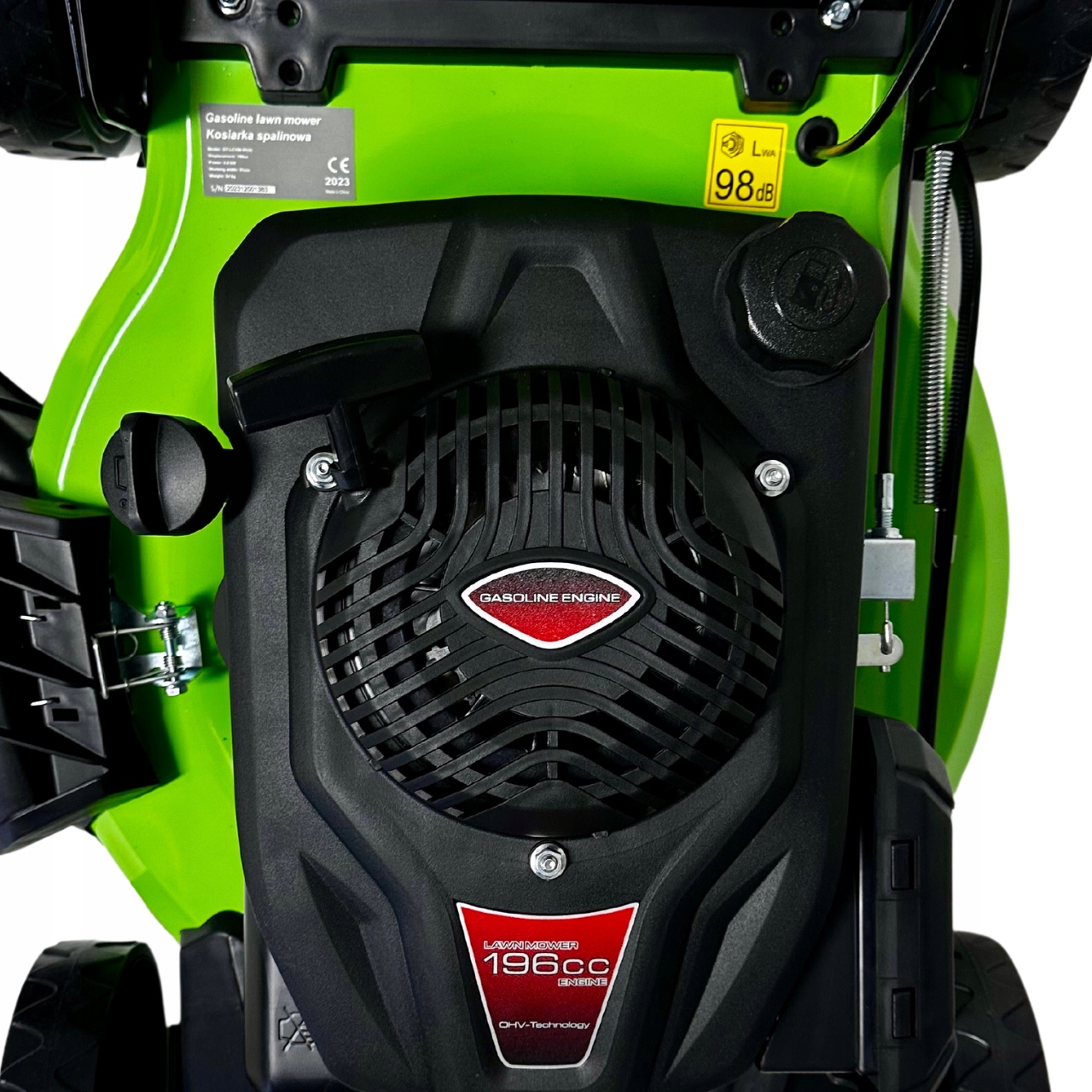 Kosiarka spalinowa Mega silnik Loncin GT-LC196-51V 4 w 1, napęd, 51cm Pojemność silnika 196 cm³