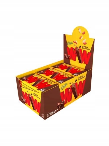 Levně E.Wedel Ww oplatka s ořechovou náplní v hořké čokoládě 24 x 47 g