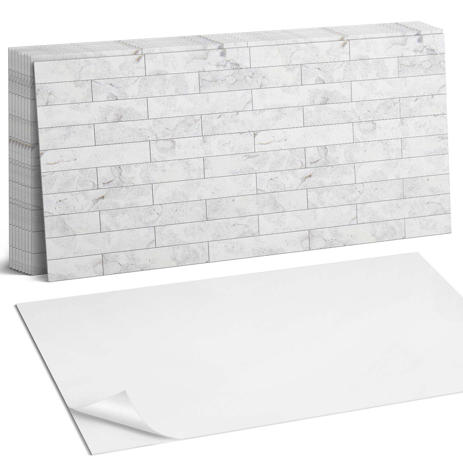 Sada samolepících vinylových dlaždic Mramorová iluze 10 x 40 x 20 cm