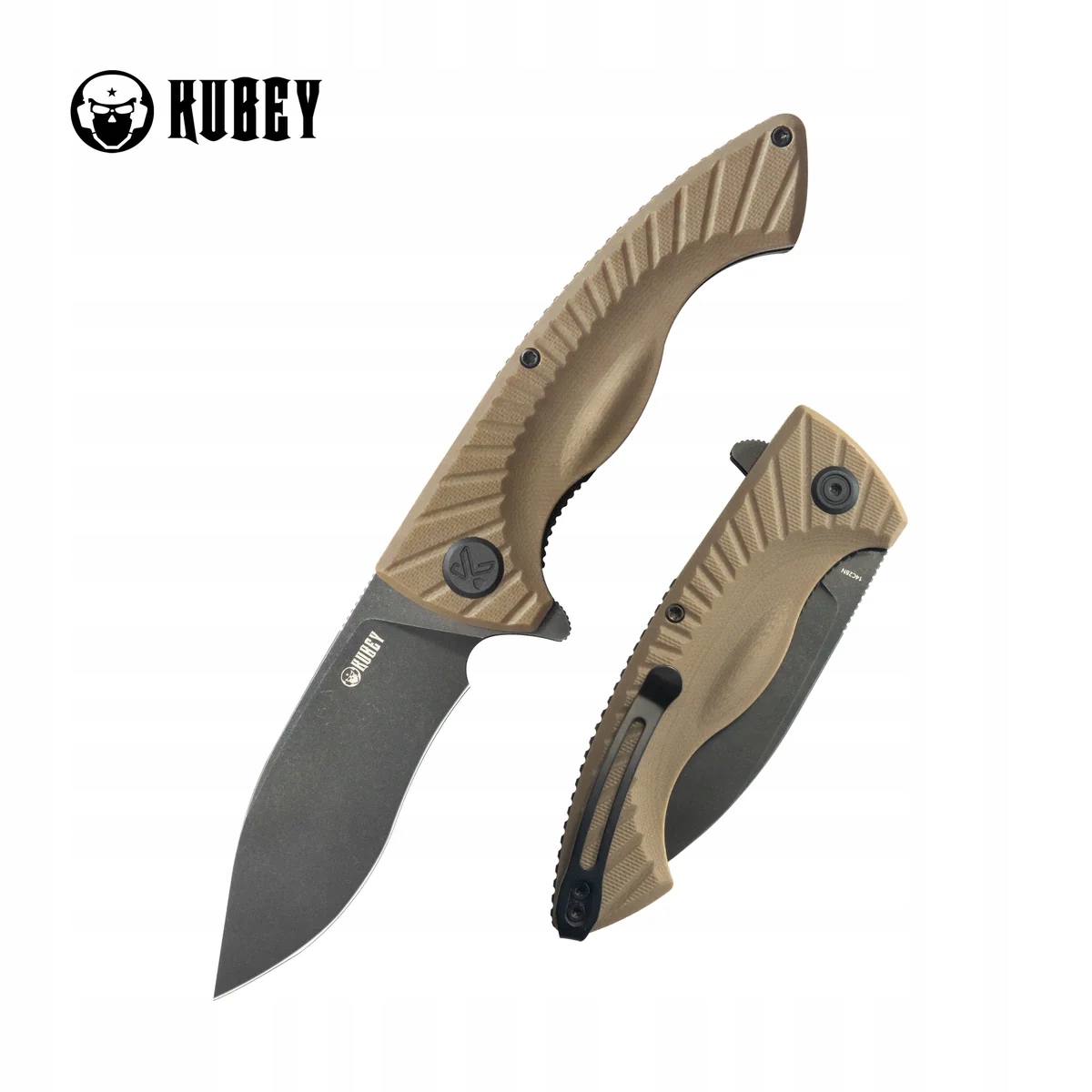 Zavírací Nůž Kubey Timberwolf Tan G10, černý, 14C28N