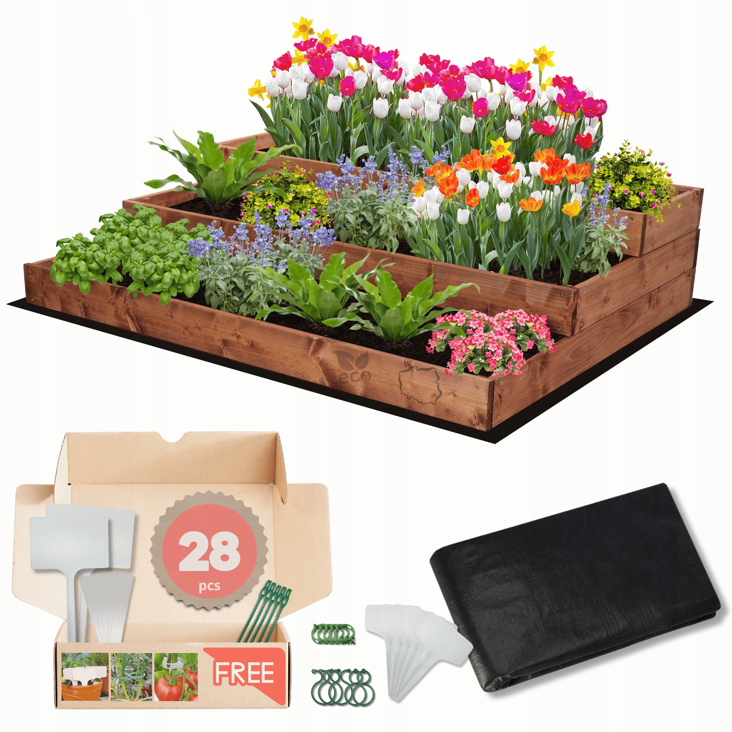 Skrzynia drewniana warzywniak inspekt Impregnowany 27x120x90 Gratisy Eco