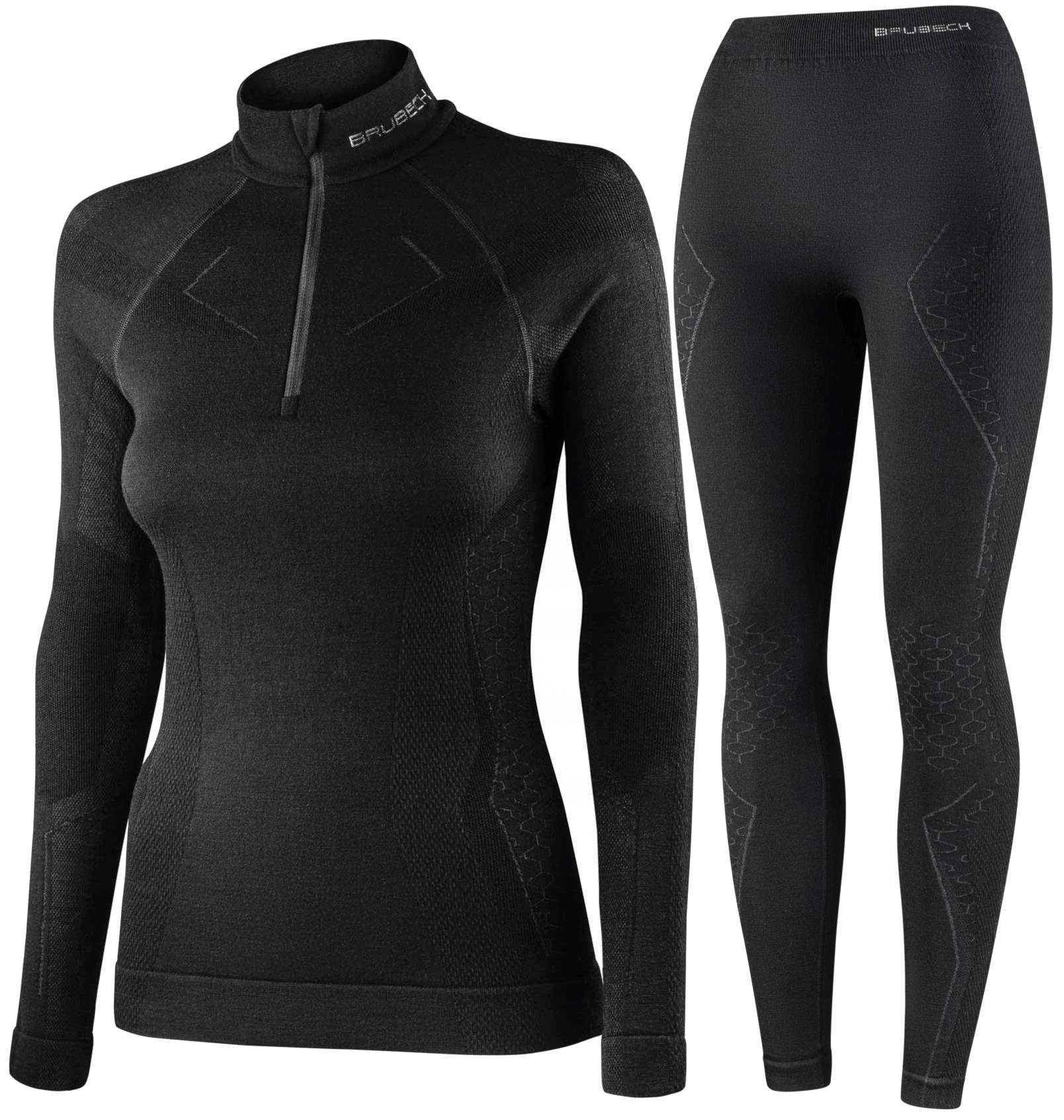 Vlněný Komplet Dámský Set Extreme Wool Merino Brubeck Se Zipem 1/3 XL