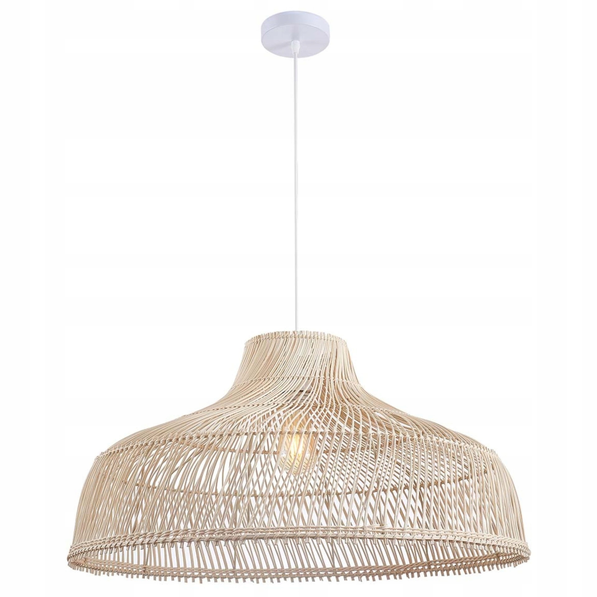 Sanico Goldlux závěsná lampa Cuba 1xE27 přírodní béžová v boho stylu IP20