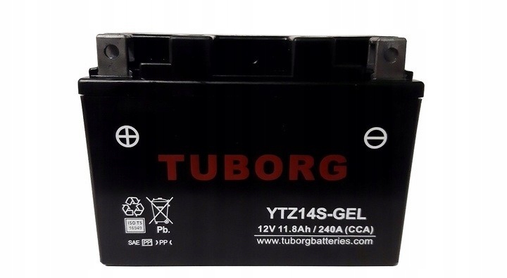 Akumulator Żelowy Tuborg YTZ14S-BS 12V 11,8Ah 240A L+ Zamiennik Yuasa Varta