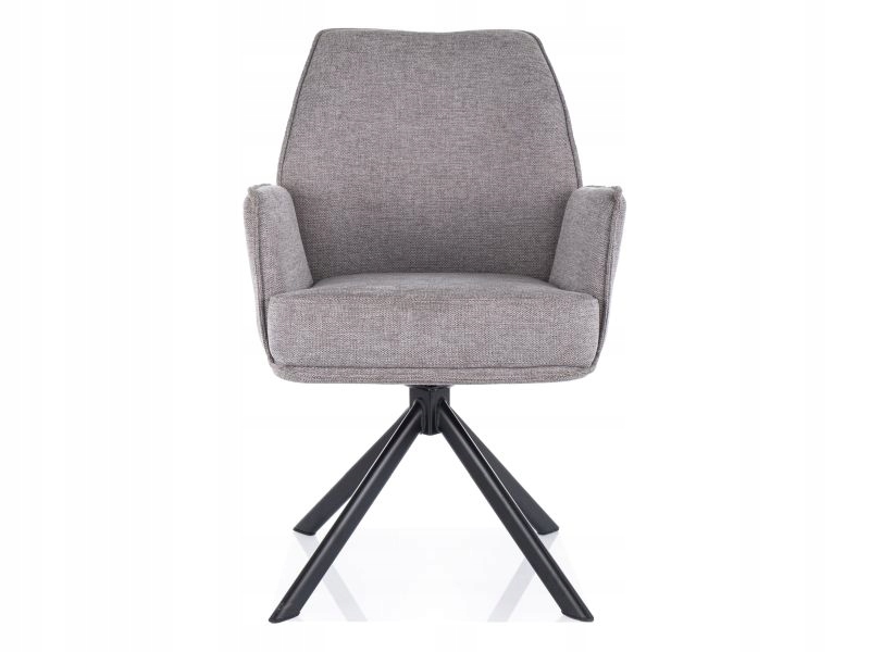 Čalúnená stolička Hugo Brego čierna/sivá do obývačky Sig