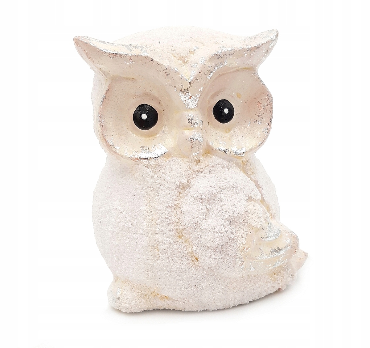 SOWA CERAMICZNA BIAŁA FIGURKA DEKORACJA GLAMOUR