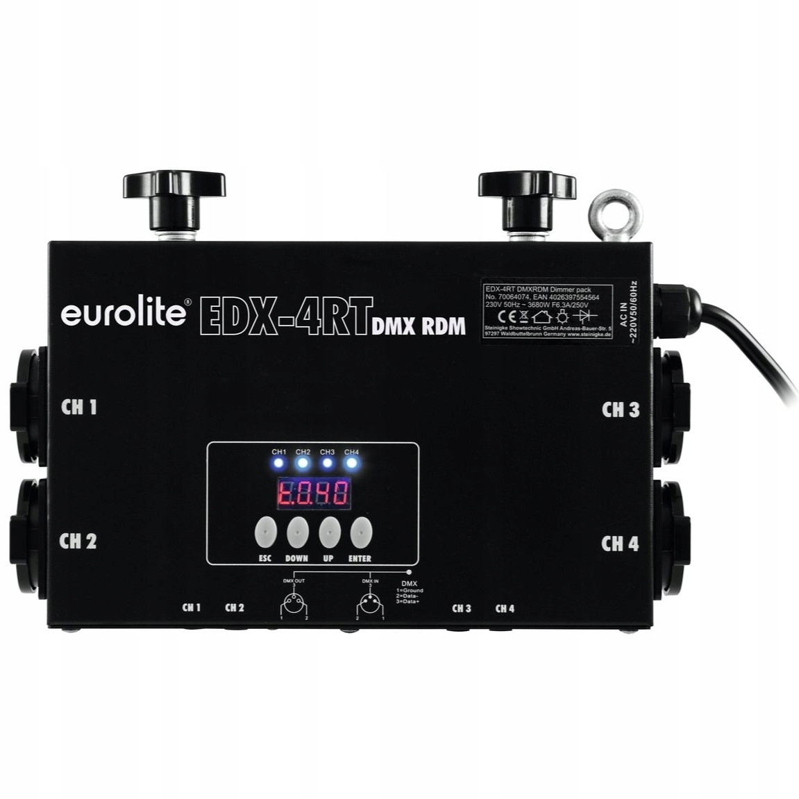 Dimmerový ovládač Eurolite EDX-4RT DMX Rdm Truss Dimmer Pack