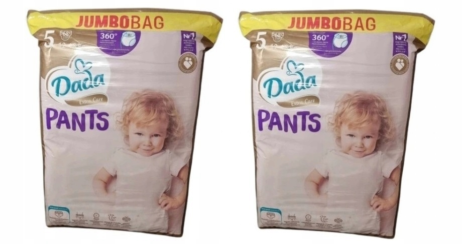 Pieluchomajtki Dada Extra Care Pants Rozmiar 5 Jumbobag 2x68 136 szt.