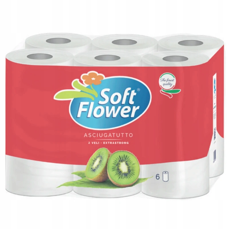 Soft Flower Ręcznik Papierowy 2-warstwowy 6 Rolek
