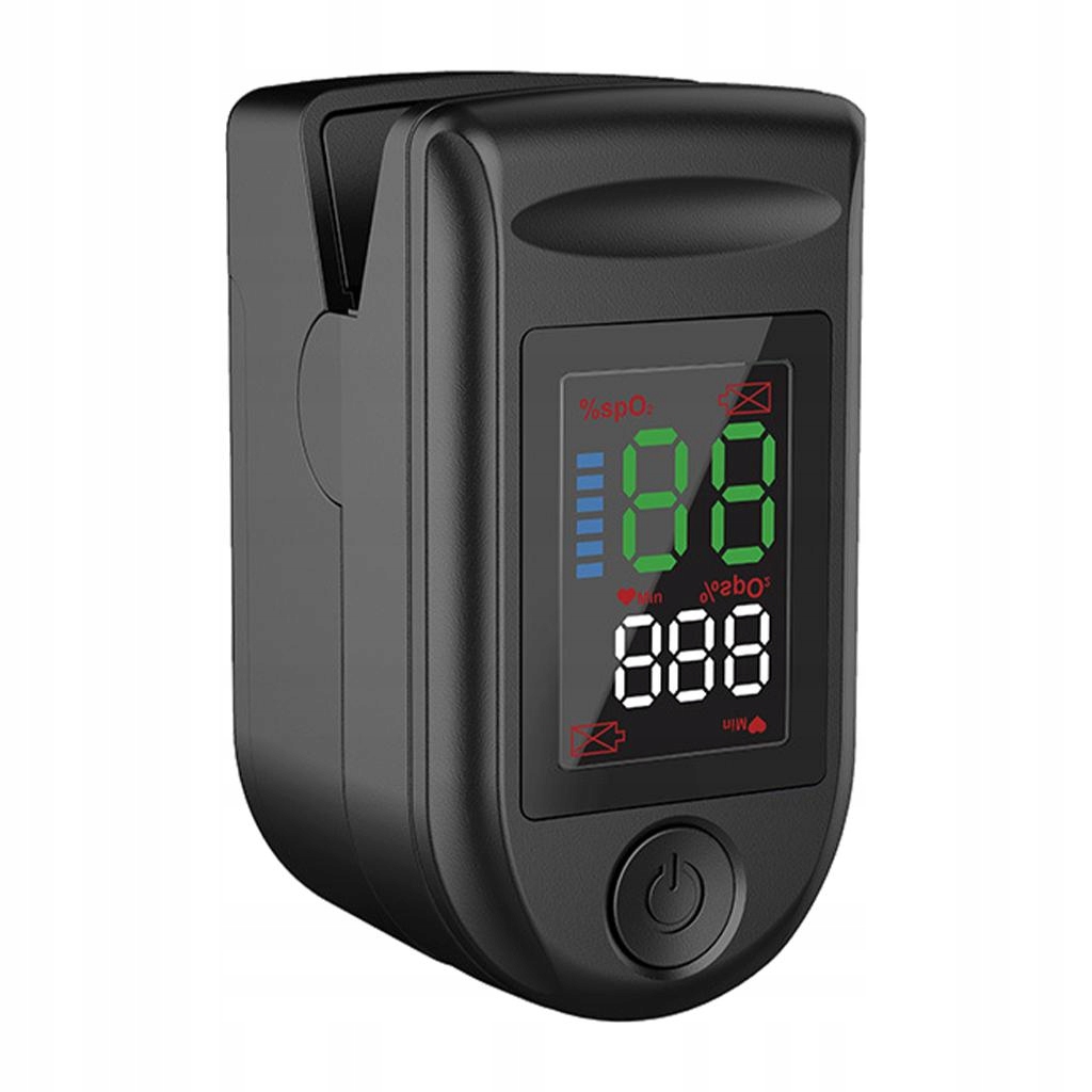 Spo2 Monitor Fingertip Oximeter OLED Dual Color Cyfrowy tlen we krwi Czarny