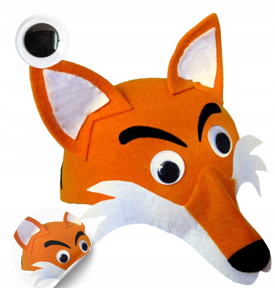 Czapka filcowa lis Strój liska lisa przebranie na przedstawienie