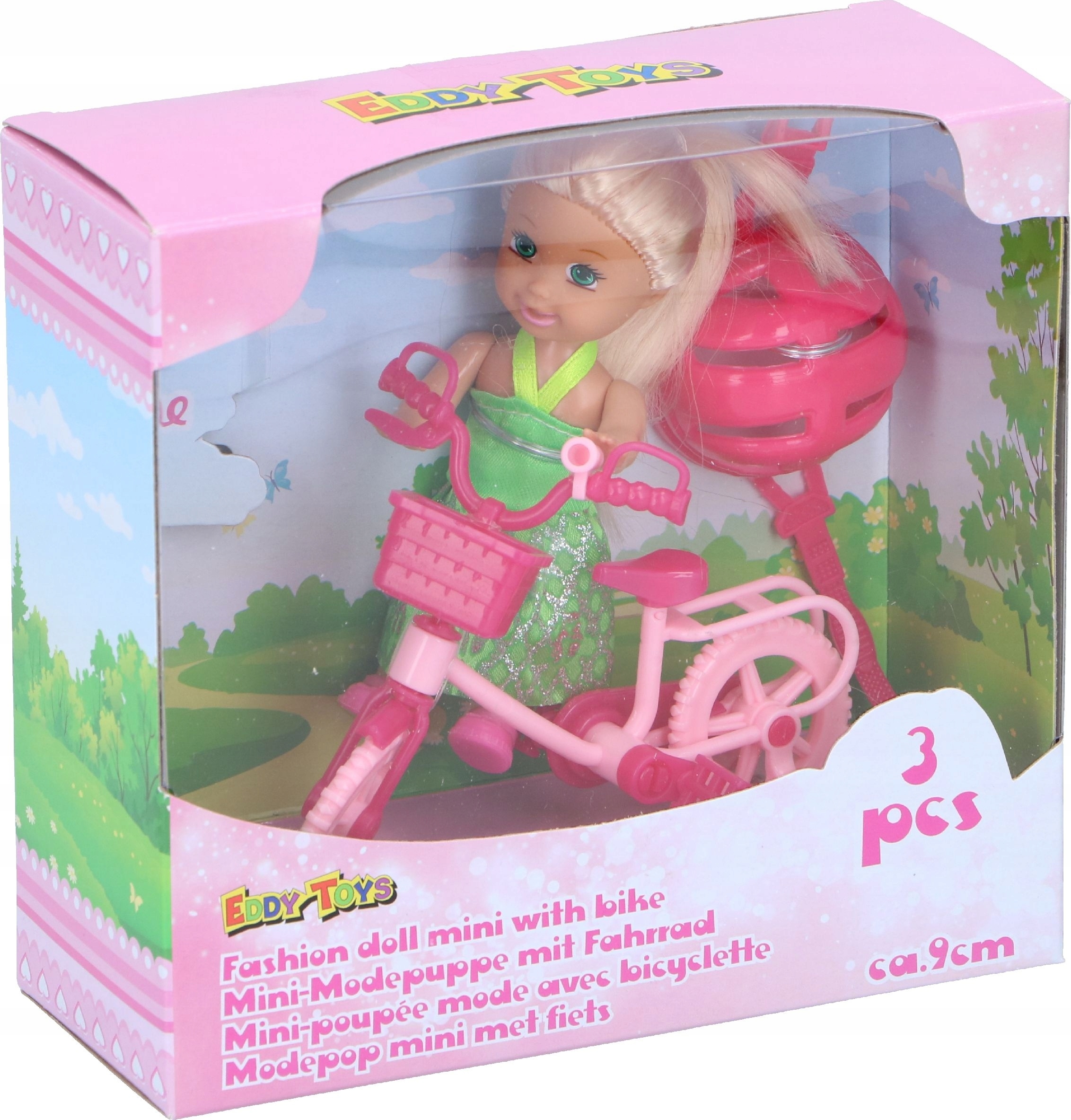 LALKA Z ROWEREM EDDY TOYS LALECZKA LALA NA ROWERZE LALKA DLA DZIEWCZYNKI