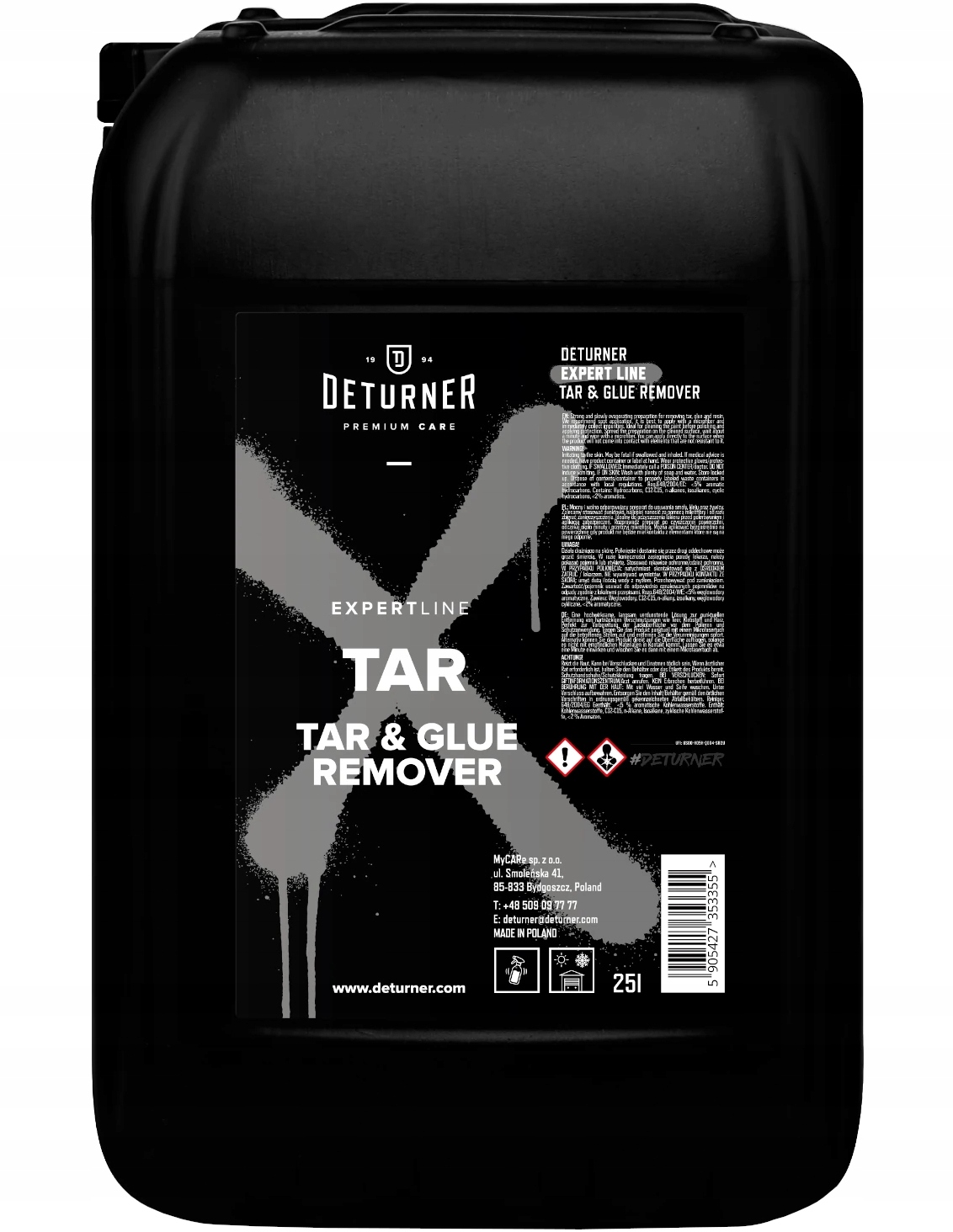 Deturner eXpert Line Tar – preparat do usuwania smoły i kleju 25L JAKOŚĆ