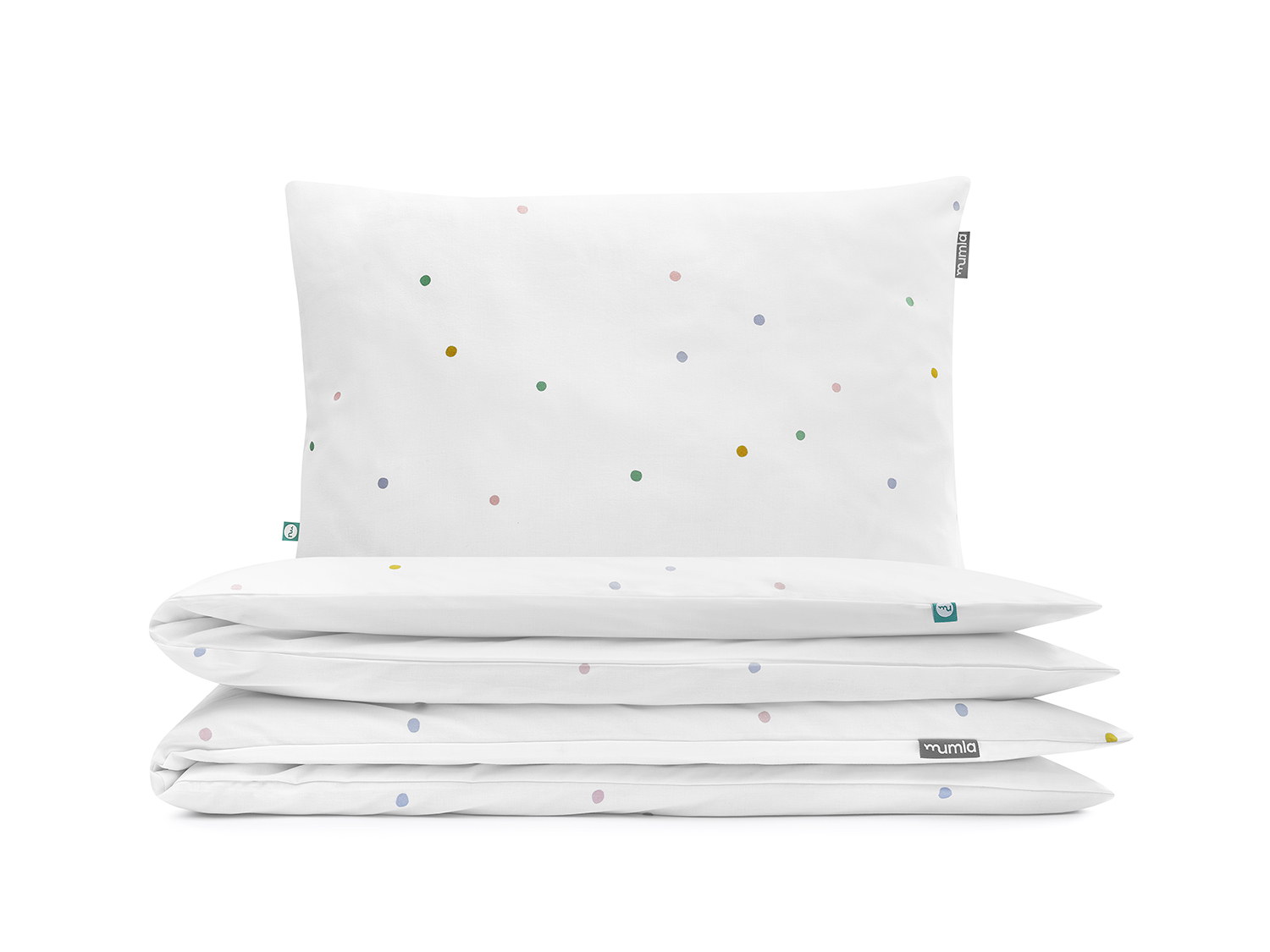 Súprava posteľnej bielizne Simple Farebné bodky 220 x 200 cm 2 x 80 x 70 cm Mum