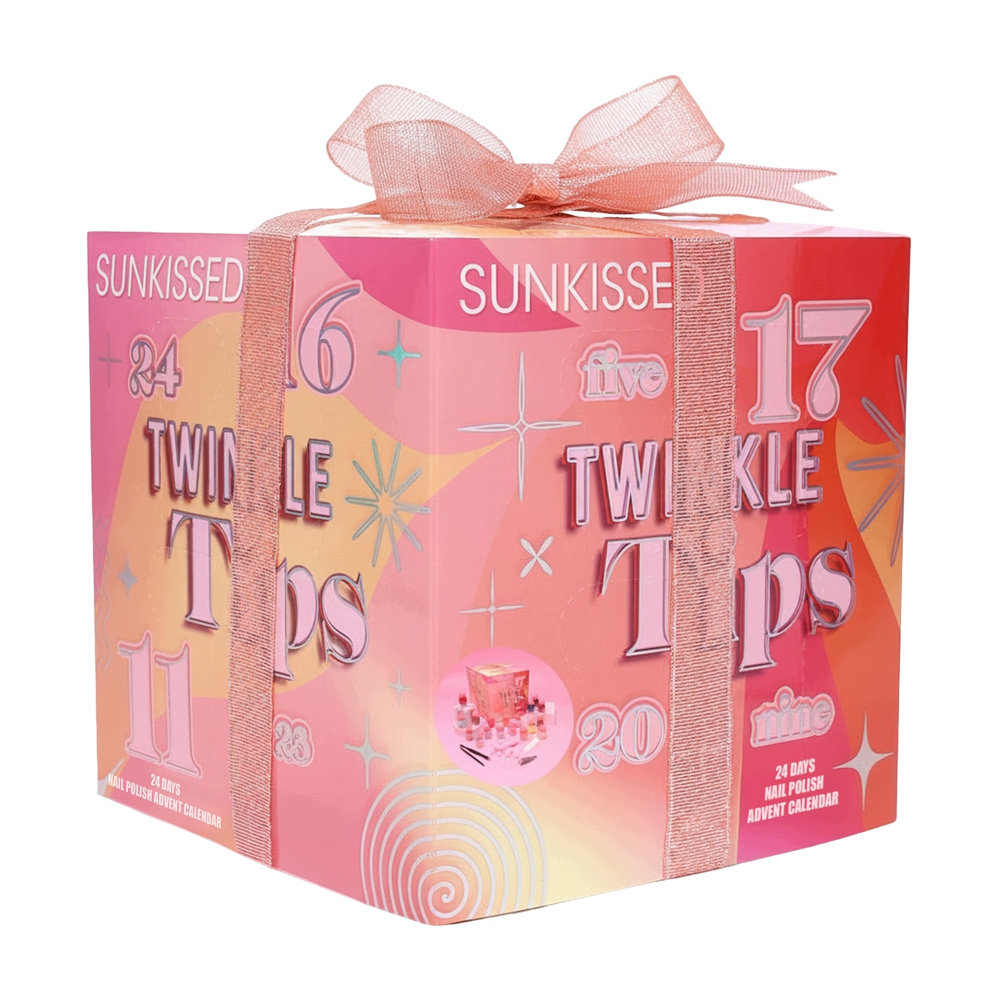 Адвент-календарь Sunkissed Twinkle Tips, 18 лаков для ногтей и аксессуары