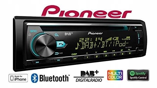 Pioneer DEH-X7800DAB Usb Dab Aux CD MP3 VarioColor Bluetooth iPod iPhone