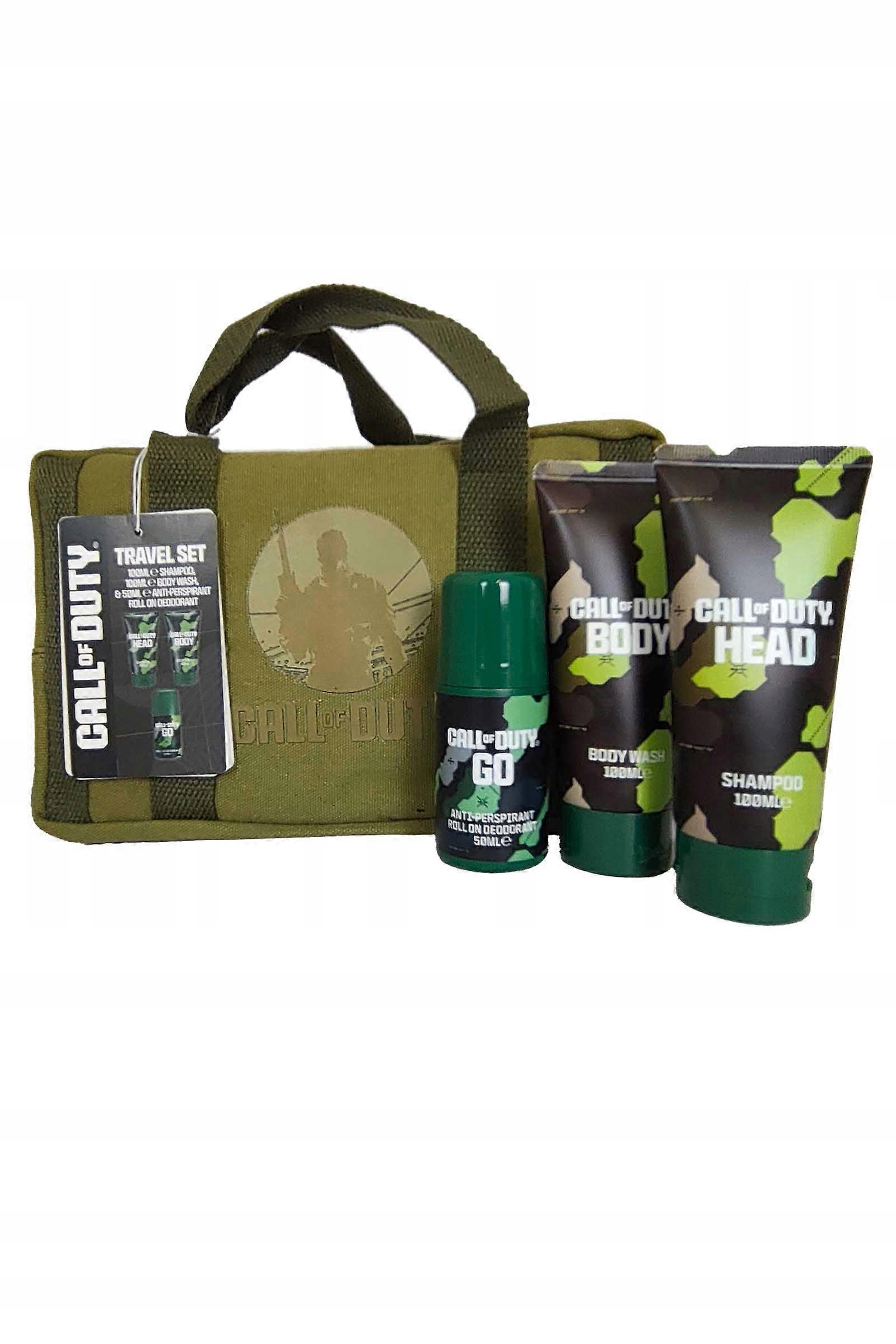 Call of Duty Cod cestovní sada šampon 100ml Sprchový gel 100ml, Deo Roll
