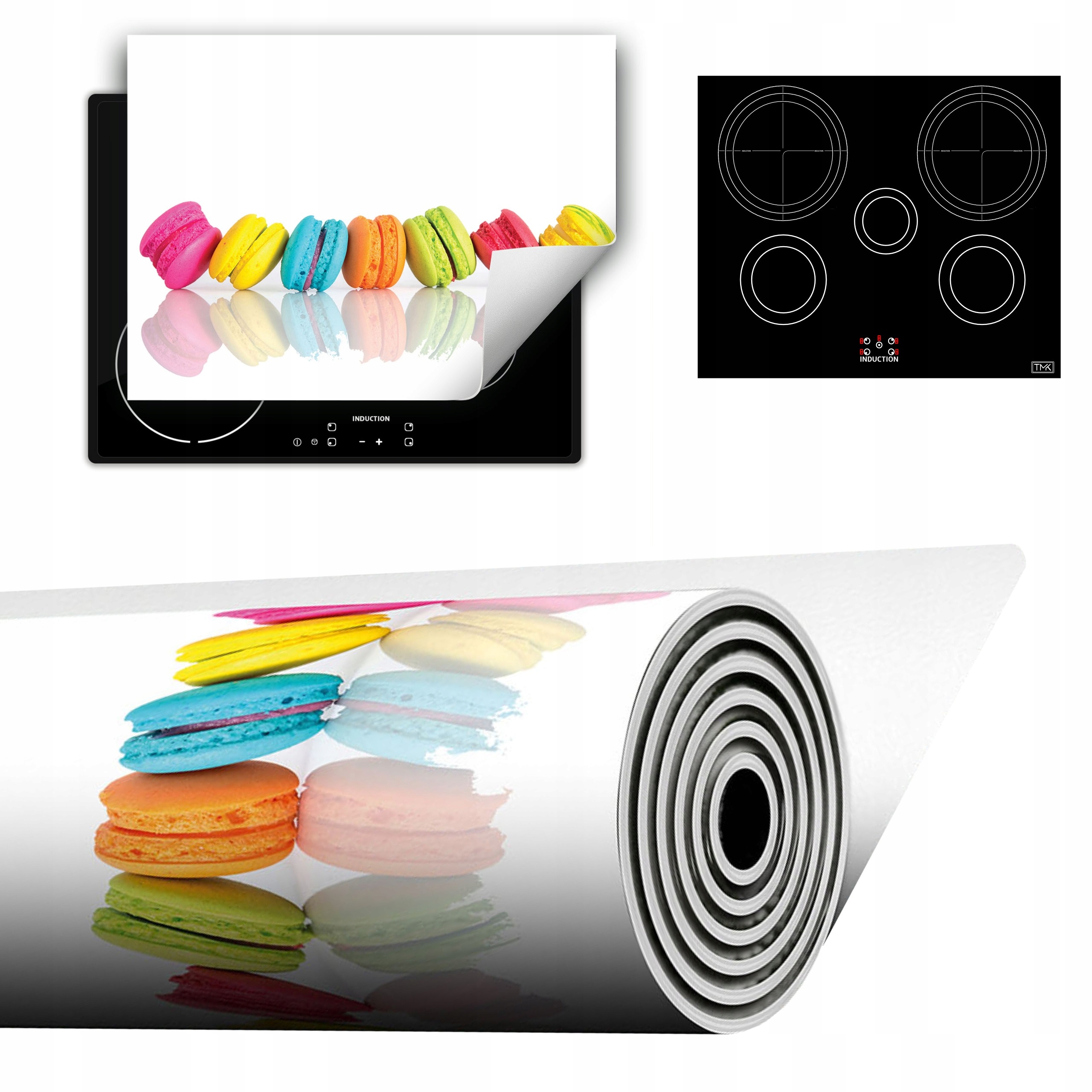 Vinylová Podložka Do Kuchyně Více Místa 70x52 bílá pop-art.