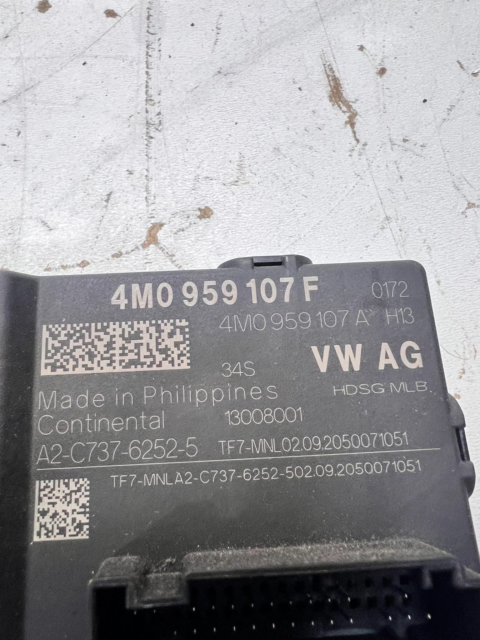 control unit bonnet boot AUDI A4 B9 Q7 4M0959107F