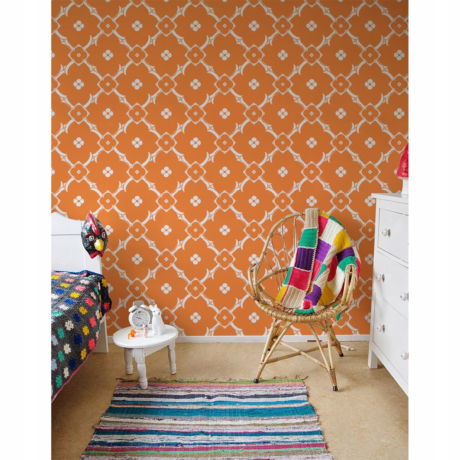 

Fototapeta na ścianę Kwiaty pomarańczowe 250x250cm
